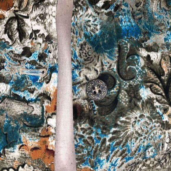 Chico’s Floral Print Cotton Jacket Size 4 - Picture 5 of 15